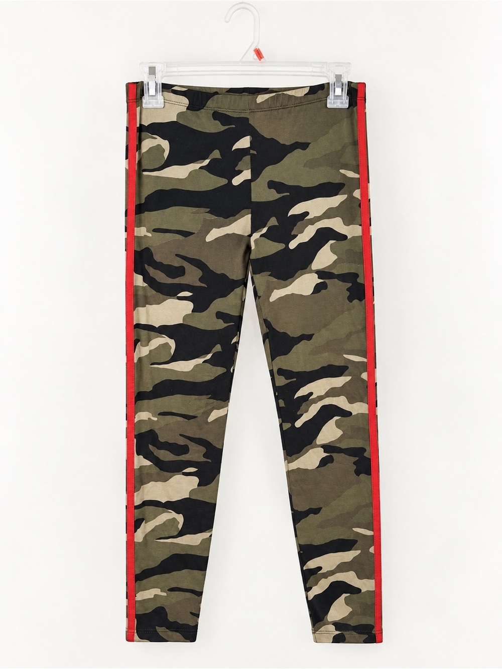 eye candy Olive Camouflage Leggings with Red Side Stripe